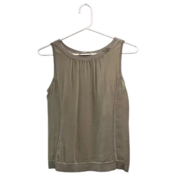 Anteprima tan sleeveless chiffon blouse size M/L - Picture 1 of 8